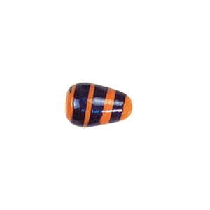 Blue Stone Striped Glass Beads 3729