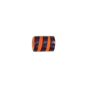 Blue Stone Striped Glass Beads 3743