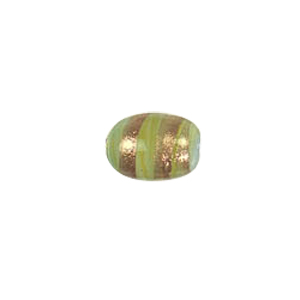 Pastel Gold stone Striped Glass Beads 3753
