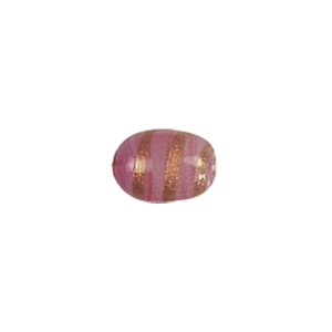 Pastel Gold stone Striped Glass Beads 3755