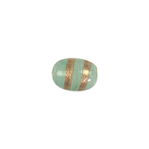 Pastel Gold stone Striped Glass Beads 3756