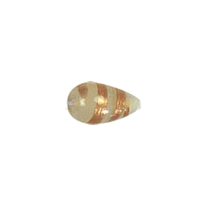 Pastel Gold stone Striped Glass Beads 3766