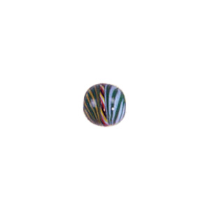 Feathered stripe decorated Lampworked Glass Beads 4114