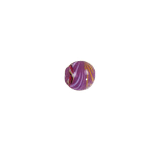 Feathered stripe decorated Lampworked Glass Beads 4120