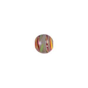 Feathered stripe decorated Lampworked Glass Beads 4122