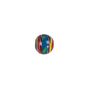 Feathered stripe decorated Lampworked Glass Beads 4124