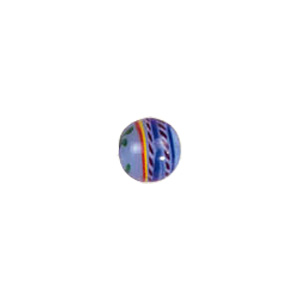 Feathered stripe decorated Lampworked Glass Beads 4126