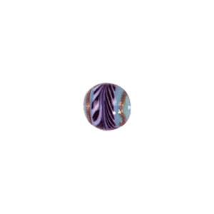 Feathered stripe decorated Lampworked Glass Beads 4129