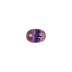 Feathered stripe decorated Lampworked Glass Beads 4136