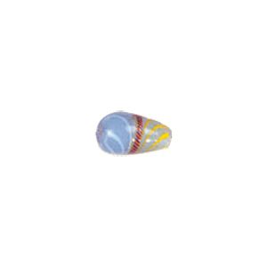 Feathered stripe decorated Lampworked Glass Beads 4143