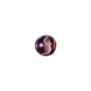 Feathered stripe decorated Lampworked Glass Beads 4159