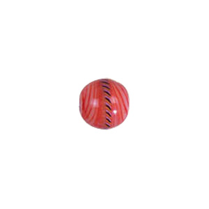 Feathered stripe decorated Lampworked Glass Beads 4166