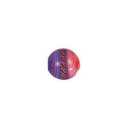 Feathered stripe decorated Lampworked Glass Beads 4167