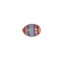 Feathered stripe decorated Lampworked Glass Beads 4170