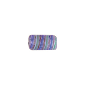 Feathered stripe decorated Lampworked Glass Beads 4183
