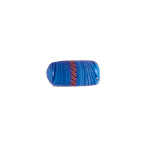 Feathered stripe decorated Lampworked Glass Beads 4190