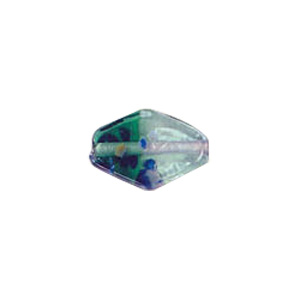 2 tone spotted Glass Beads 4191