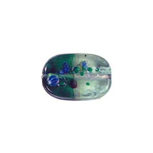 2 tone spotted Glass Beads 4202