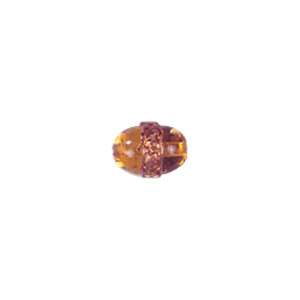 Gold band w or swirly design Lampworked Glass Beads 4215