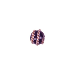 Twisted stripes raised Lamp Glass Beads 4227