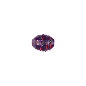 Twisted stripes raised Lamp Glass Beads 4230