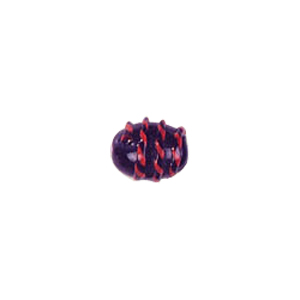 Twisted stripes raised Lamp Glass Beads 4232