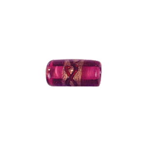 Gold band w or swirly design Lampworked Glass Beads 4247