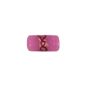 Gold band w or swirly design Lampworked Glass Beads 4252