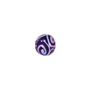 Swirly Lampworked Glass Beads 4355