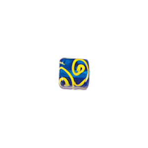 Swirly Lampworked Glass Beads 4369