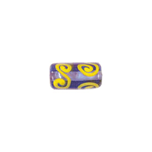 Swirly Lampworked Glass Beads 4401