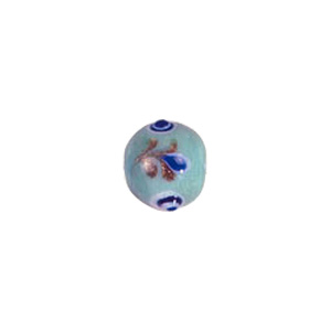Multi layered Bumpy Beads with dots and swirls Lampworked Glass Beads 4437