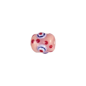 Multi layered Bumpy Beads with dots and swirls Lampworked Glass Beads 4458