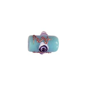 Multi layered Bumpy Beads with dots and swirls Lampworked Glass Beads 4469