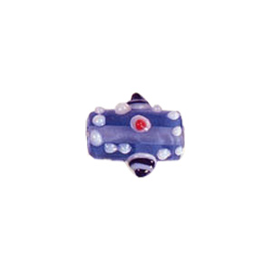 Multi layered Bumpy Beads with dots and swirls Lampworked Glass Beads 4484