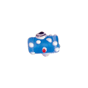 Multi layered Bumpy Beads with dots and swirls Lampworked Glass Beads 4488