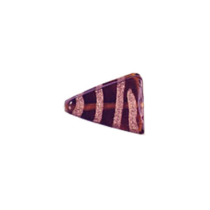 Goldstone striped Lampworked Glass Beads 4672