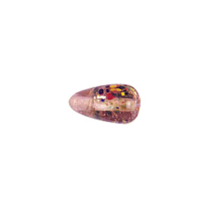 Goldstone swirl pattern with fused glass flakes Lampworked Glass Beads 4691