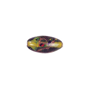 Goldstone swirl pattern with fused glass flakes Lampworked Glass Beads 4707