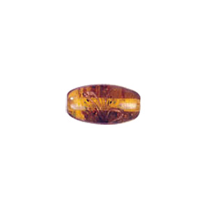 Goldstone swirl pattern with fused glass flakes Lampworked Glass Beads 4712