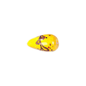 Goldstone swirl pattern with fused glass flakes Lampworked Glass Beads 4726