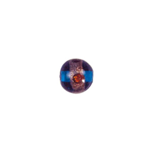 Goldstone band with dots Lampworkerd Glass Beads 4769