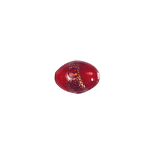 Goldstone band with dots Lampworkerd Glass Beads 4776