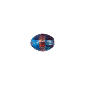 Goldstone band with dots Lampworkerd Glass Beads 4777
