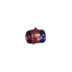 Goldstone band with dots Lampworkerd Glass Beads 4787