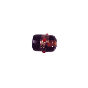Goldstone band with dots Lampworkerd Glass Beads 4790