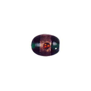 Goldstone band with dots Lampworkerd Glass Beads 4810