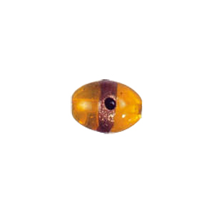 Goldstone band with dots Lampworkerd Glass Beads 4816