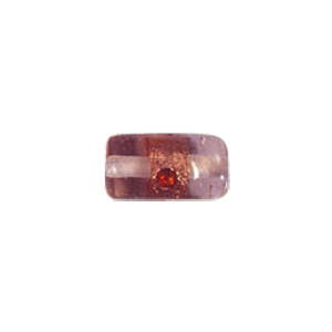 Goldstone band with dots Lampworkerd Glass Beads 4821