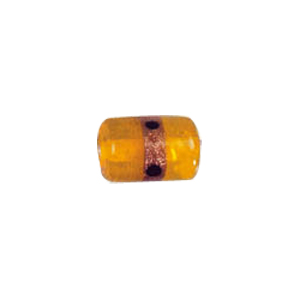 Goldstone band with dots Lampworkerd Glass Beads 4828
